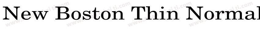 New Boston Thin Normal字体转换